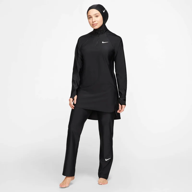 Nike Black Women's Victory Full-Coverage Solid Swimming Tunic for Women | Best Price UAE