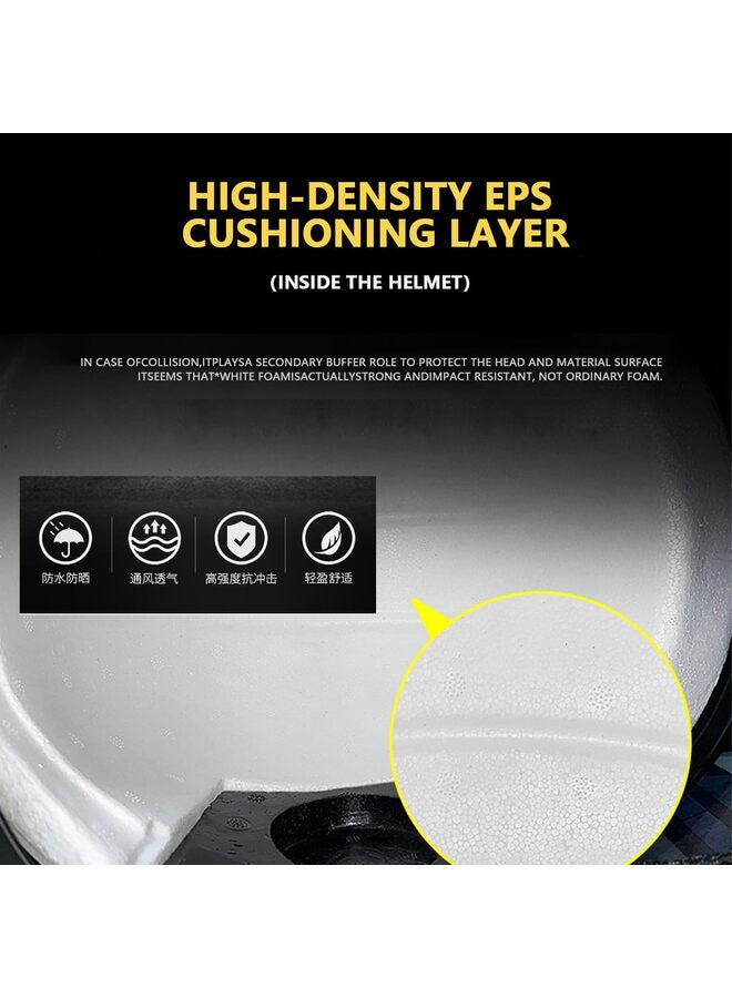 خوذة دراجة نارية سوداء تغطي الوجه بالكامل، خوذة سباق للبالغين، WS-607 معتمدة من وزارة النقل الأمريكية (مع حاجب أسود، مقاس كبير جدًا). - Image 5