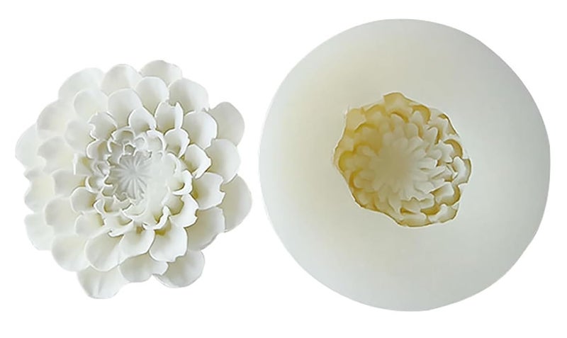 FirstTry Flowers Candle Mold I 3D Fondant Peony Flower Shape Silicone Scented Wax Mould I Succulent Molds for DIY Handmade Ornament Cake Décor Aromatherapy Soap Resin Art Craft Home Desktop Décor - Image 1