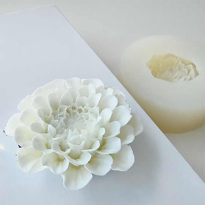 FirstTry Flowers Candle Mold I 3D Fondant Peony Flower Shape Silicone Scented Wax Mould I Succulent Molds for DIY Handmade Ornament Cake Décor Aromatherapy Soap Resin Art Craft Home Desktop Décor - Image 3