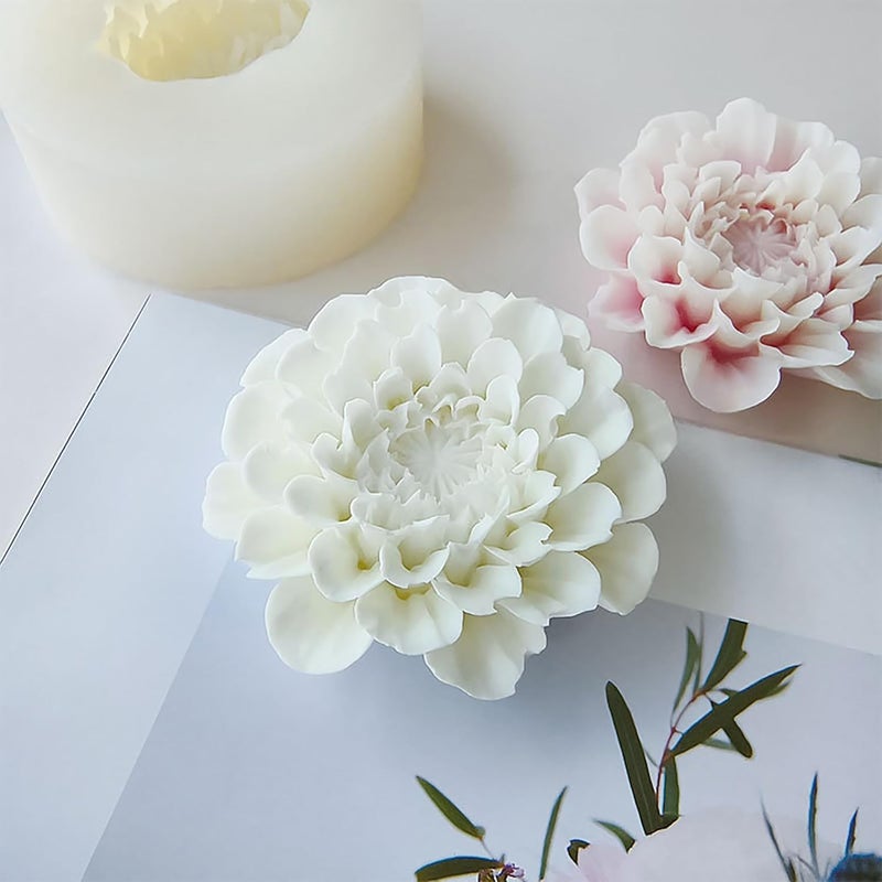 FirstTry Flowers Candle Mold I 3D Fondant Peony Flower Shape Silicone Scented Wax Mould I Succulent Molds for DIY Handmade Ornament Cake Décor Aromatherapy Soap Resin Art Craft Home Desktop Décor - Image 4