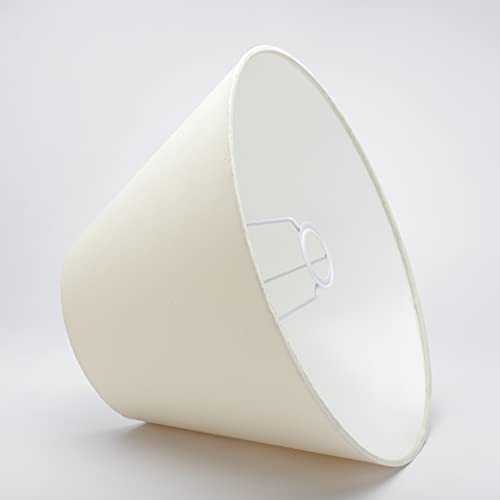 BTR CRAFTS Asian BTR Crafts Conical Lamp Shade, 14 Inches, Standard Size, Cream/Off Cream Color - Image 2