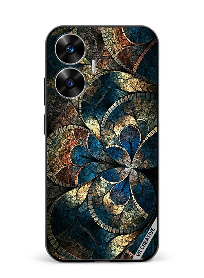 VR CREATIVE Protective Case Cover For Realme C55 Mandala Abstract Design Multicolour - Image 1