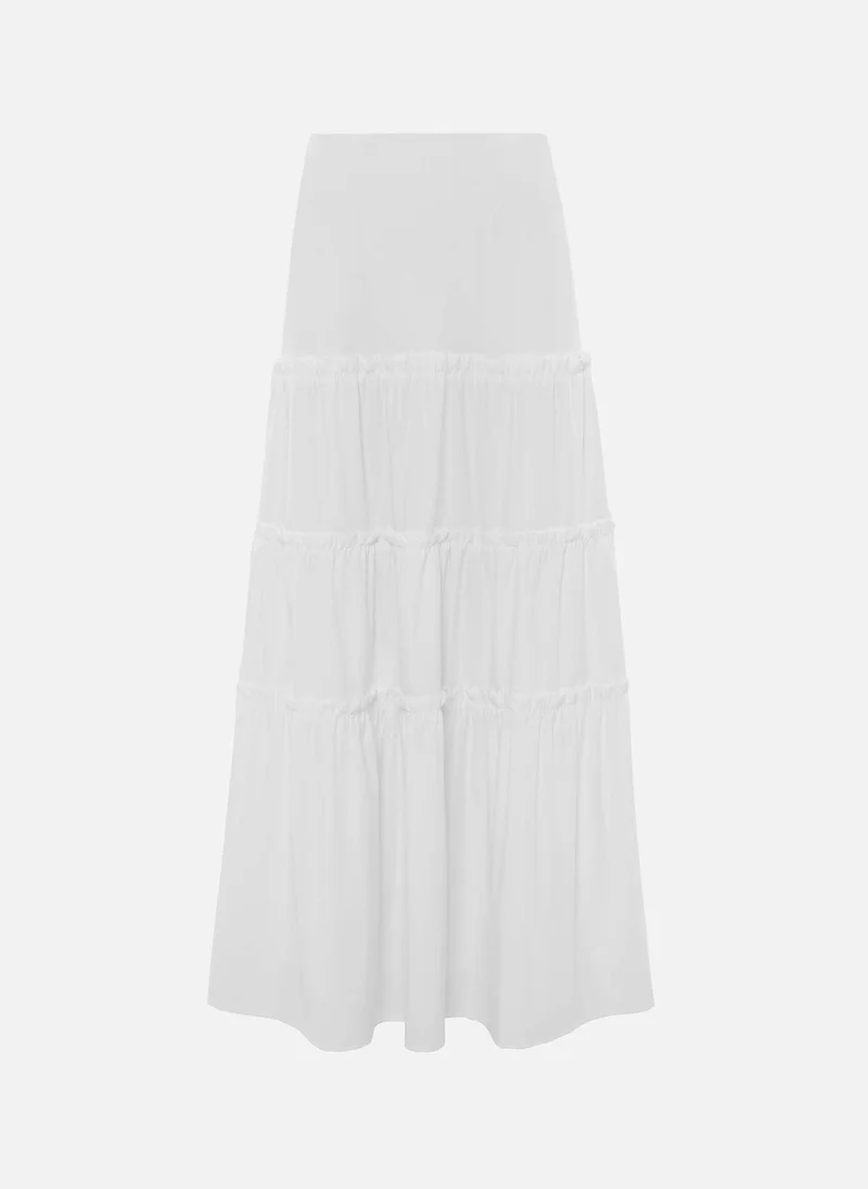 Lichi Layered maxi skirt with ruffles