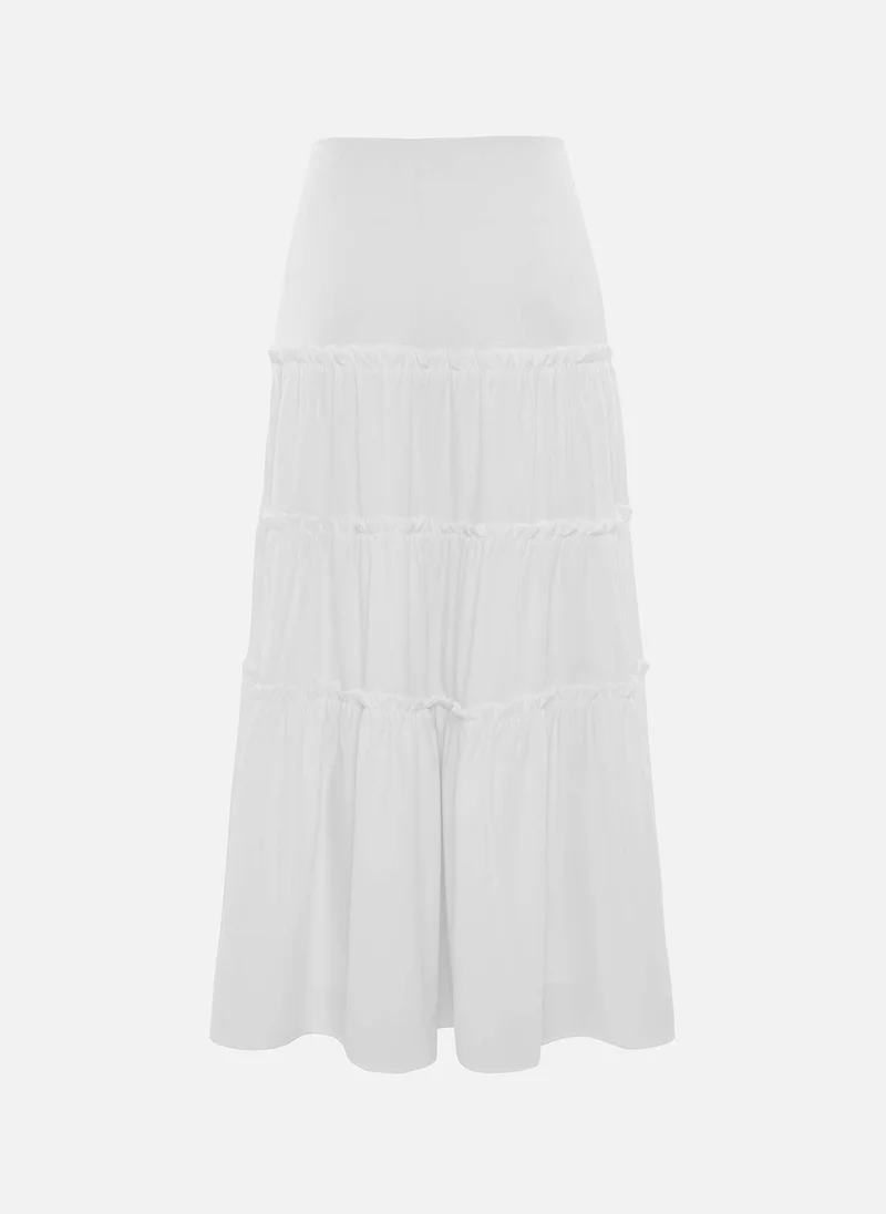 Lichi  Layered maxi skirt with ruffles for Women | Best Price UAE