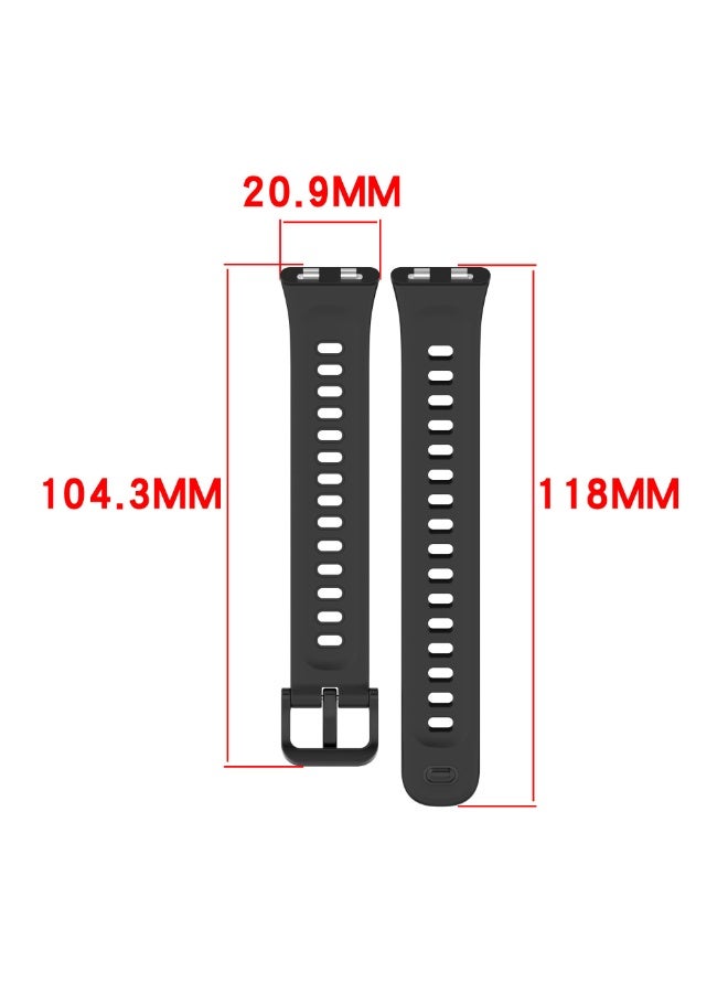 Silicone Straps for Huawei Band 11/11 Pro  Smartwatch, Adjustable Replacement Wristband Silicone Sport Band Compatible with Huawei Band 11 Pro Smartwatch (Black) - Image 5