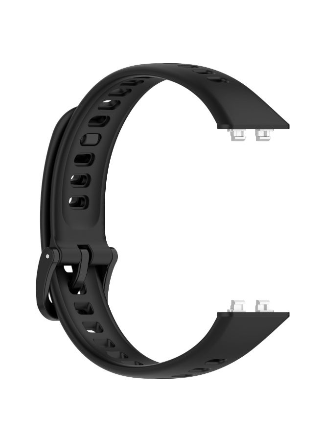 Silicone Straps for Huawei Band 11/11 Pro  Smartwatch, Adjustable Replacement Wristband Silicone Sport Band Compatible with Huawei Band 11 Pro Smartwatch (Black) - Image 4