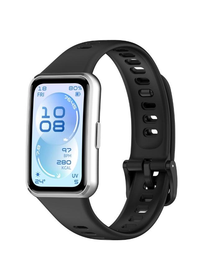Silicone Straps for Huawei Band 11/11 Pro  Smartwatch, Adjustable Replacement Wristband Silicone Sport Band Compatible with Huawei Band 11 Pro Smartwatch (Black) - Image 1