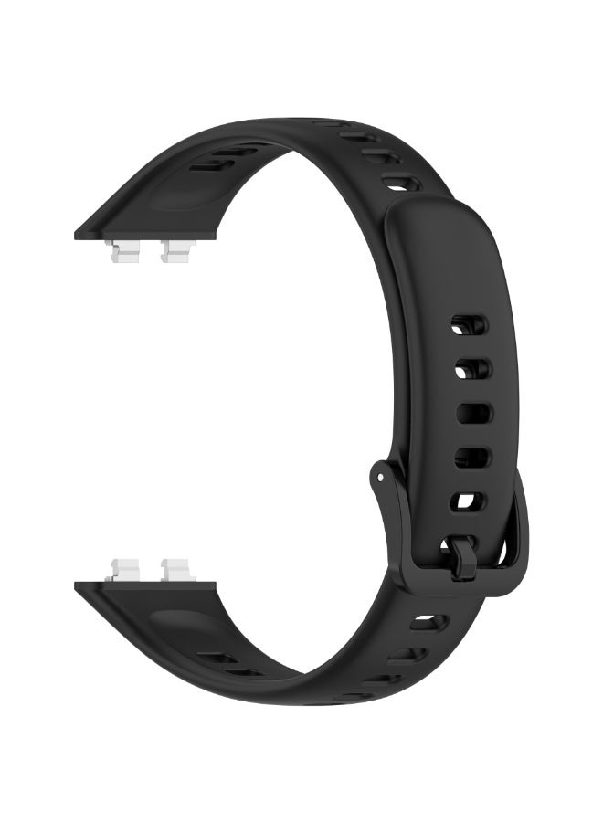 Silicone Straps for Huawei Band 11/11 Pro  Smartwatch, Adjustable Replacement Wristband Silicone Sport Band Compatible with Huawei Band 11 Pro Smartwatch (Black) - Image 3