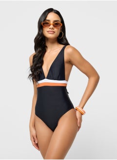 ELLA Contrast Band Swimsuit  - Image 1