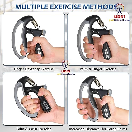 UDKI Torque Hand Grip Strengthener | 10-100kg Adjustable Resistance (U-Shaped), with Counter & Non-Slip Gripper | Forearm Exerciser for Muscle Building, Injury Recovery & Arm Strengthening - Image 5