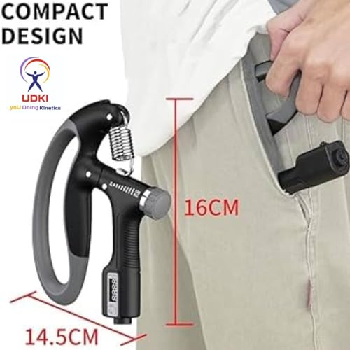 UDKI Torque Hand Grip Strengthener | 10-100kg Adjustable Resistance (U-Shaped), with Counter & Non-Slip Gripper | Forearm Exerciser for Muscle Building, Injury Recovery & Arm Strengthening - Image 3