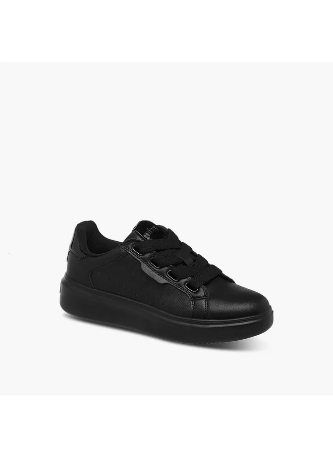 MISSY Women's Panelled Sneakers with Lace-Up Closure