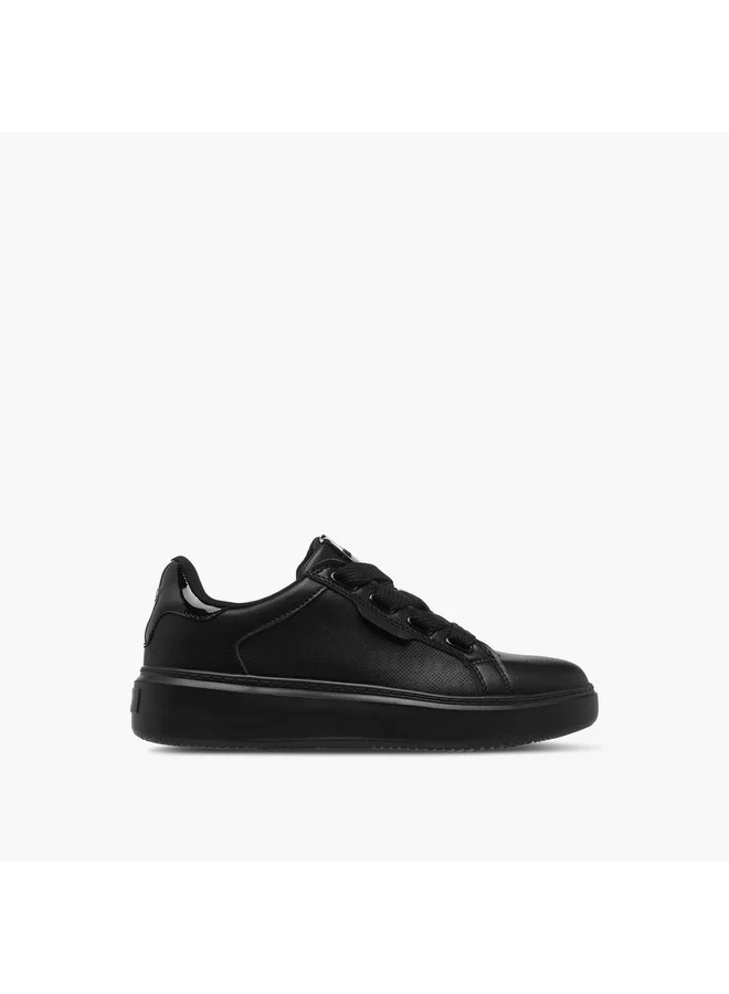 MISSY Women's Panelled Sneakers with Lace-Up Closure