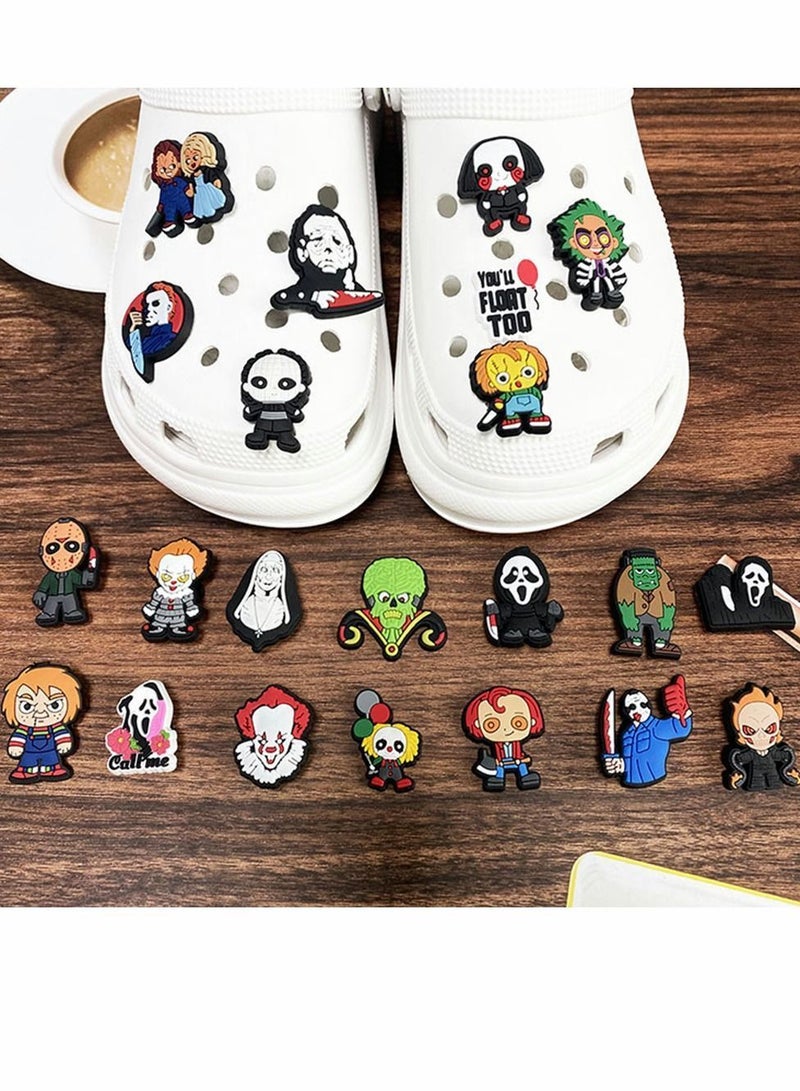 Y&D Shoe Decoration Charms, Croc Charm Jibbitz for Crocs Accessories, Cool Skull Movie Buckle Party Favors ​Mini Bracelet Wristband Nurse Adults Men Women Kid 38 Pcs - Image 3