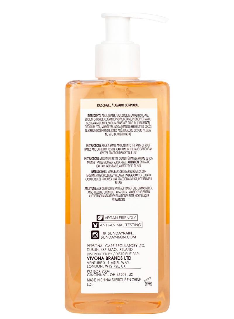 Sunday Rain Mango & Coconut Body Wash – Tropical Moisturizing Shower Gel with Nourishing Oils – Hydrating, Refreshing & Vegan - Image 3