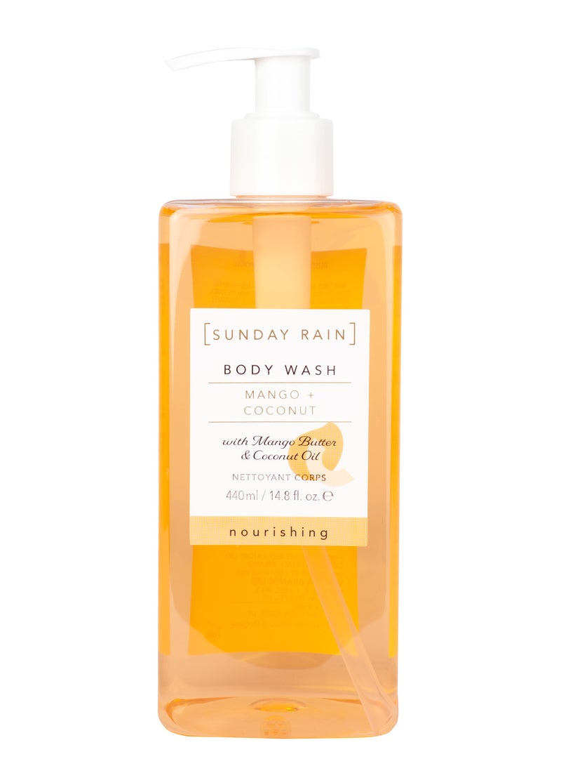 Sunday Rain Mango & Coconut Body Wash – Tropical Moisturizing Shower Gel with Nourishing Oils – Hydrating, Refreshing & Vegan - Image 2