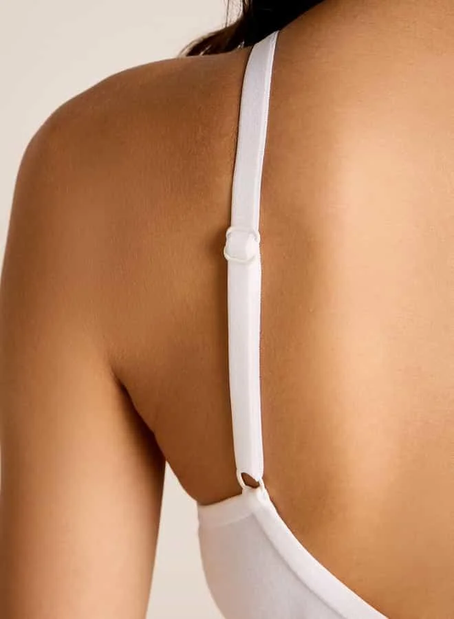 Splash FAV Bow Detail Support Bra with Hook and Eye Closure and Adjustable Strap
