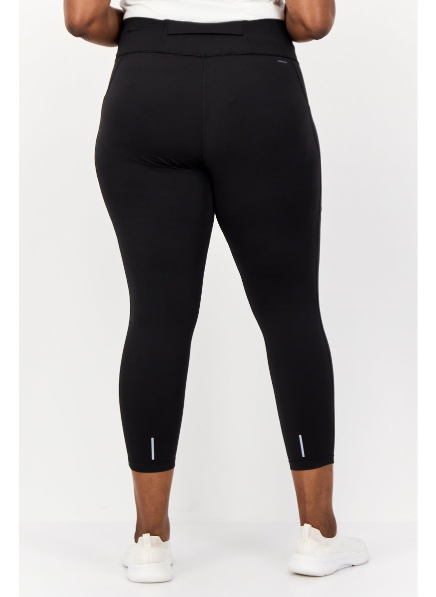 Adidas Women Plus Size 7/8 Style Tight Fit Training Leggings, Black  - Image 3