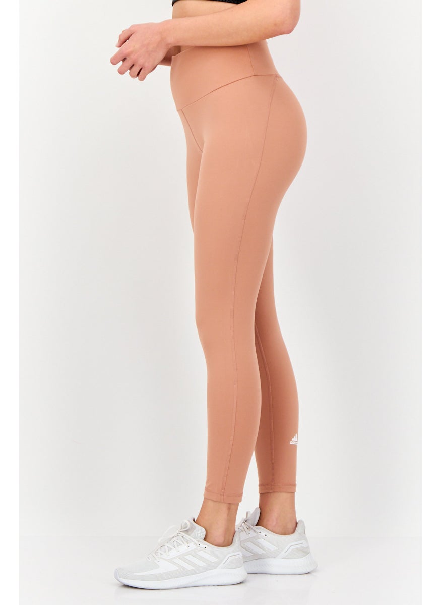 Adidas Women Sportswear Fit Training Leggings, Dark Peach  - Image 4
