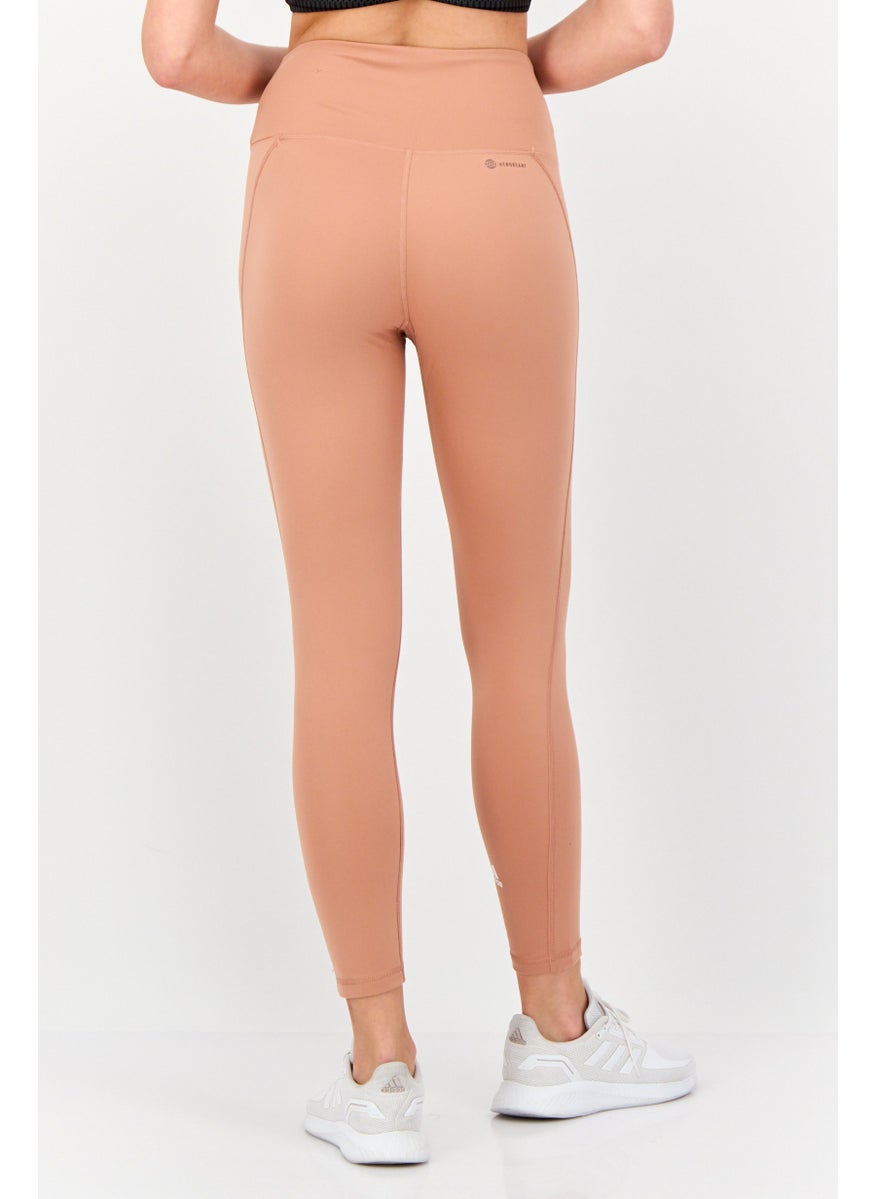 Adidas Women Sportswear Fit Training Leggings, Dark Peach  - Image 2