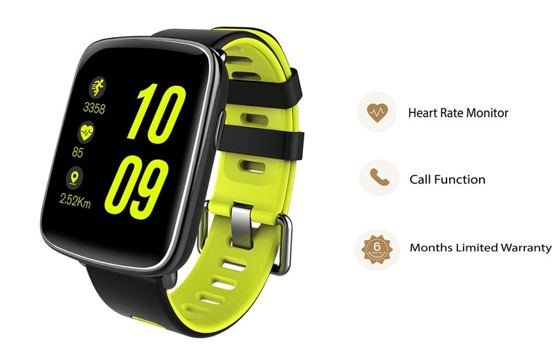 OPTA SB-160 Bluetooth Smartwatch with C All and Phonebook Function HD Large Color Display Health Monitoring Medium (Black and Green) - Image 3