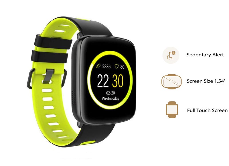OPTA SB-160 Bluetooth Smartwatch with C All and Phonebook Function HD Large Color Display Health Monitoring Medium (Black and Green) - Image 4