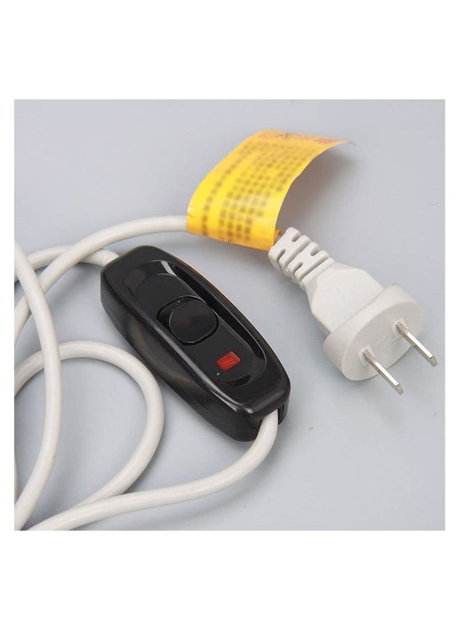 Generic - Inline Light Switch, AC 250V 10A Feed Through Switch Cord Cable Switch with LED Indicator Light for Bedside Lamp Desk Table Light Electrical Cord, Black - 6Pcs - Image 1