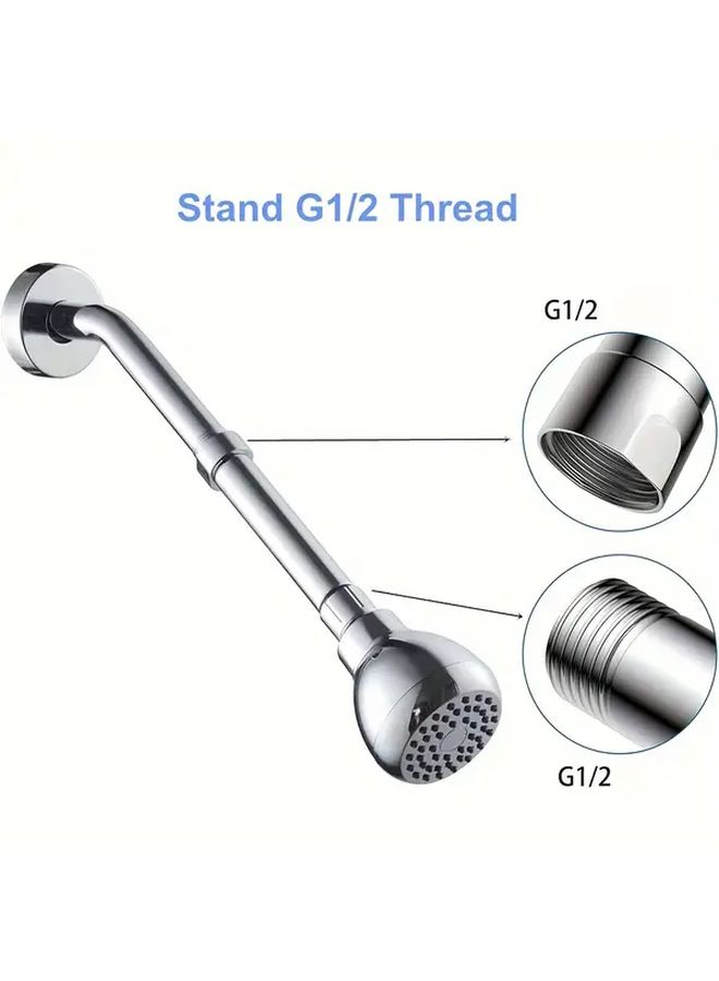 6 Inch Chrome Stainless Steel Shower Head Extension Arm Enhances Water Flow Comfort Easy Bathroom Installation 1 Piece - Image 5