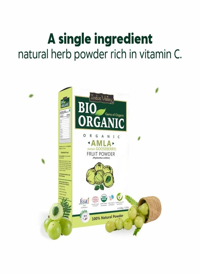 INDUS VALLEY Amla Powder | Phyllanthus emblica With Organic Herbal Henna Powder - 100% Organic, Pure And Natural For Hair Care And Skin Care (100g*2=200g) - Image 4