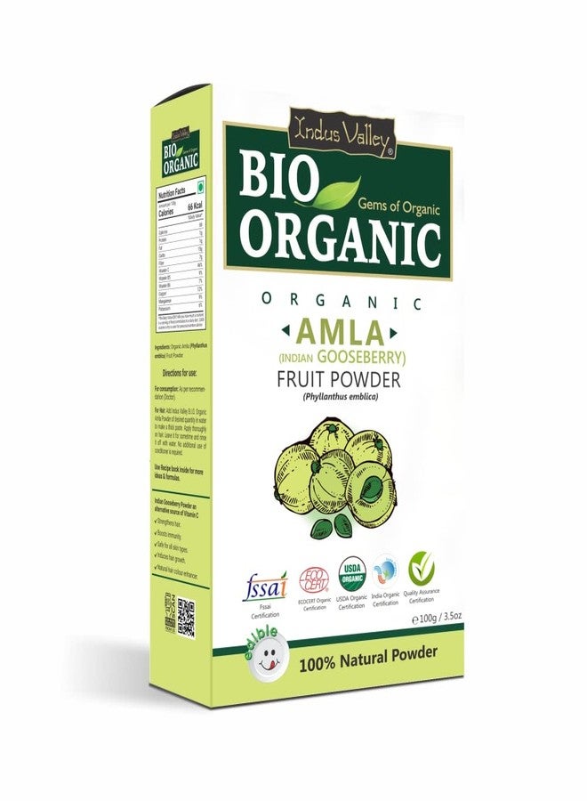INDUS VALLEY Amla Powder | Phyllanthus emblica With Organic Herbal Henna Powder - 100% Organic, Pure And Natural For Hair Care And Skin Care (100g*2=200g) - Image 2