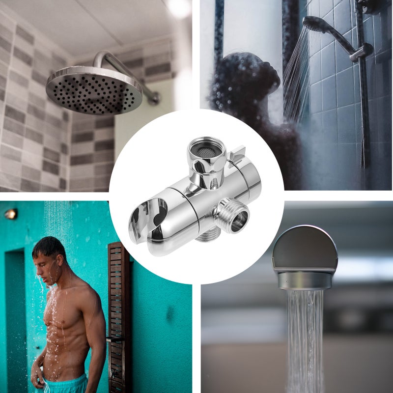 1Pc Practical Bathroom Three-way Socket Water Divider Adapter ( ) - Image 4