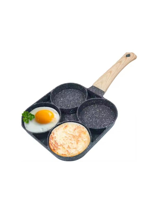 Egg Pan, 4-Hole Non-Stick Coating, Wooden Handle - Image 5