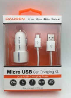 Dausen TR-EA426WT Micro USB Car charger kit 2.4A - pzsku/Z2899F750936317DC745AZ/45/_/1668588671/ae8fa80d-1fbd-49ae-ae59-ddaa82d196b0