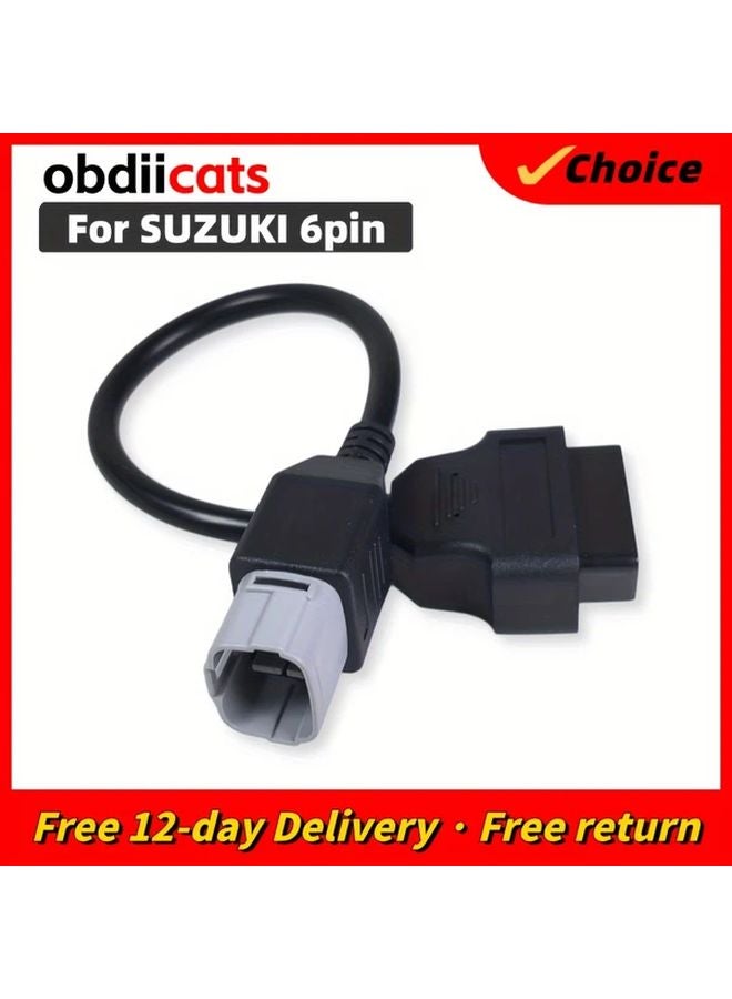 Suzuki 6 Pin To 16 Pin OBD2 Diagnostic Cable For Motorbike GSX R 1000 1000R 125 - Image 2