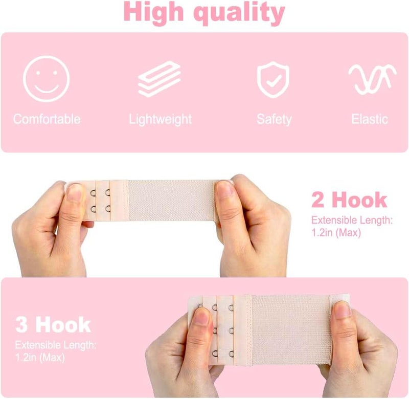 Enerfort Women's Comfortable Bra Extender, Soft Bra Extension Strap with Case for all Bra Brassiere Models, Lady's Bra Extender - Image 2