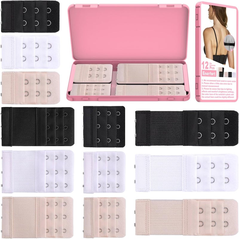 Enerfort Women's Comfortable Bra Extender, Soft Bra Extension Strap with Case for all Bra Brassiere Models, Lady's Bra Extender - Image 1