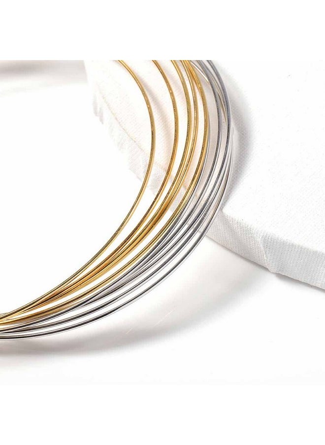 Teensery 20 Pcs Metal Headbands 1.5Mm Thin Wire Hairbands Simple Hair Hoop Headwear Diy Hair Accessories For Women And Girls (Silver And Gold)  - Image 3