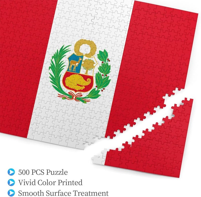 لغز علم بيرو 500 قطعة للكبار ديكور المنزل 20.4 × 15 بوصة - Image 3