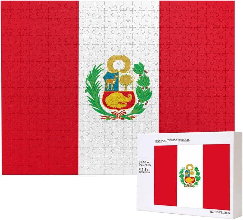 لغز علم بيرو 500 قطعة للكبار ديكور المنزل 20.4 × 15 بوصة - Image 1