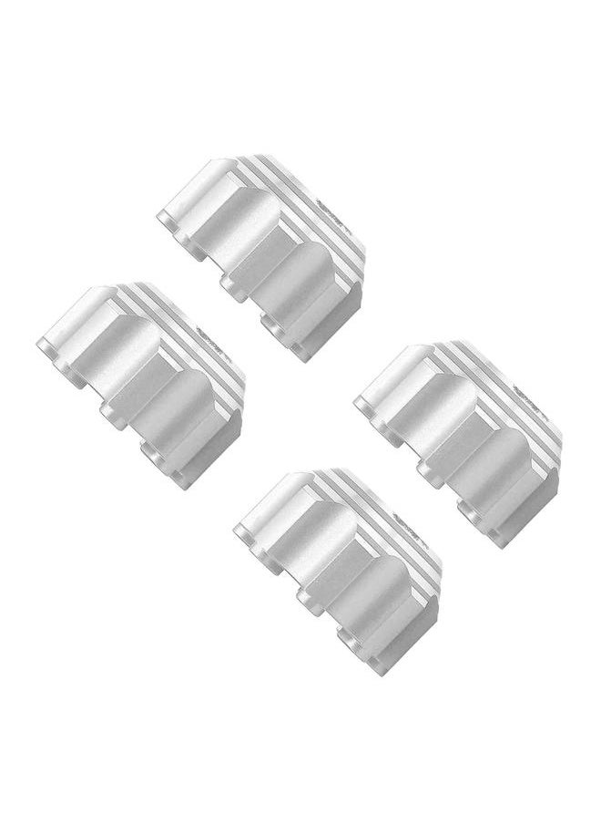 4pcs 8x32 to 17mm Hex Adapters for 8x32 3.8in Wheels Electric Car Truck Option Parts Aluminum Alloy Silver