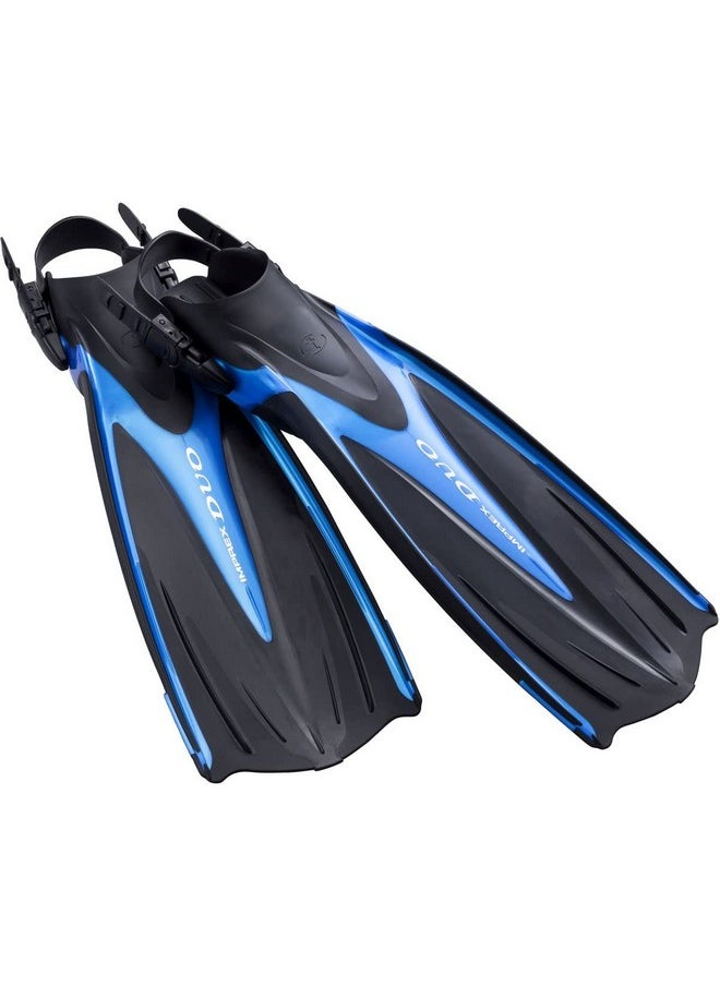 Sf0102 Imprex Duo Scuba Diving Fins Large Fishtail Blue