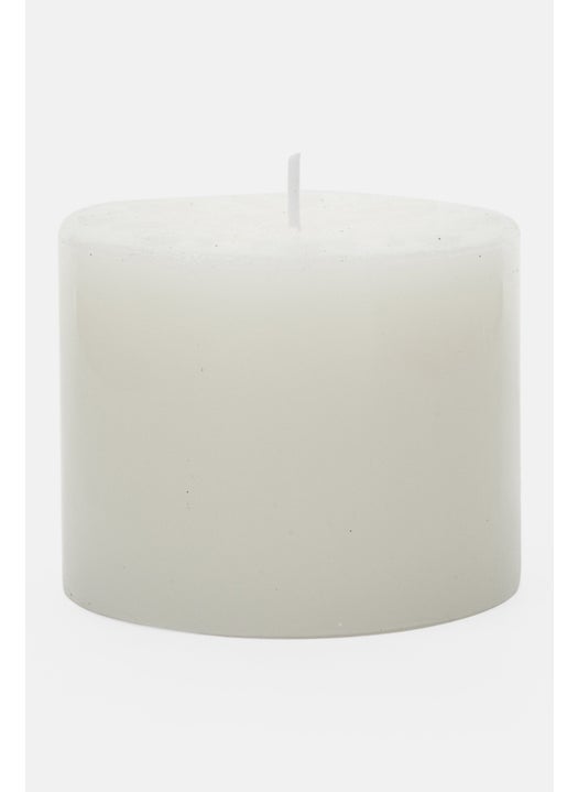 Snowflake Candle, Off White