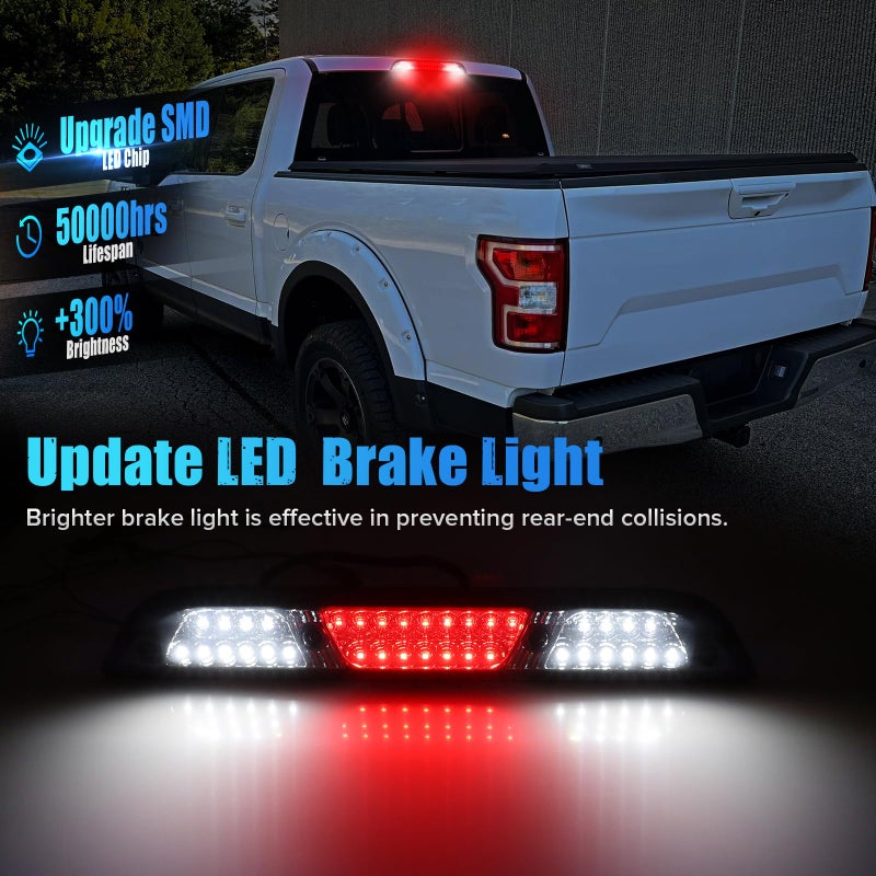 LUDARM Smoke Lens LED 3rd Brake Light Compatible with F150 2015-2024 F250 F350 F450 F550 2017-2024 for Maverick 2021-2024 for Ranger 2019-2024 Third Brake Cargo Light accessories - Image 2
