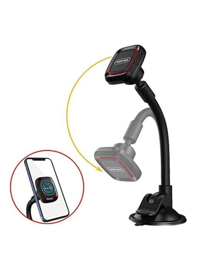 VEN-DENS Car Phone Holder for iPhone 14 Series & Other Smartphones – Magnetic Windshield Mount with Strong Suction Cup & Adjustable Gooseneck Arm – Perfect for Safe, Hands-Free Driving & Navigation - Image 2