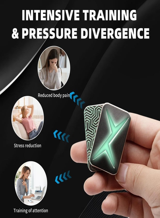 7JI Fidget Slider,Breakthrough Metal Magnetic Haptic Trackless Lightning Fidget Toys,Adults Anxiety/ADHD/Stress Relief (Greenlight) - Image 3