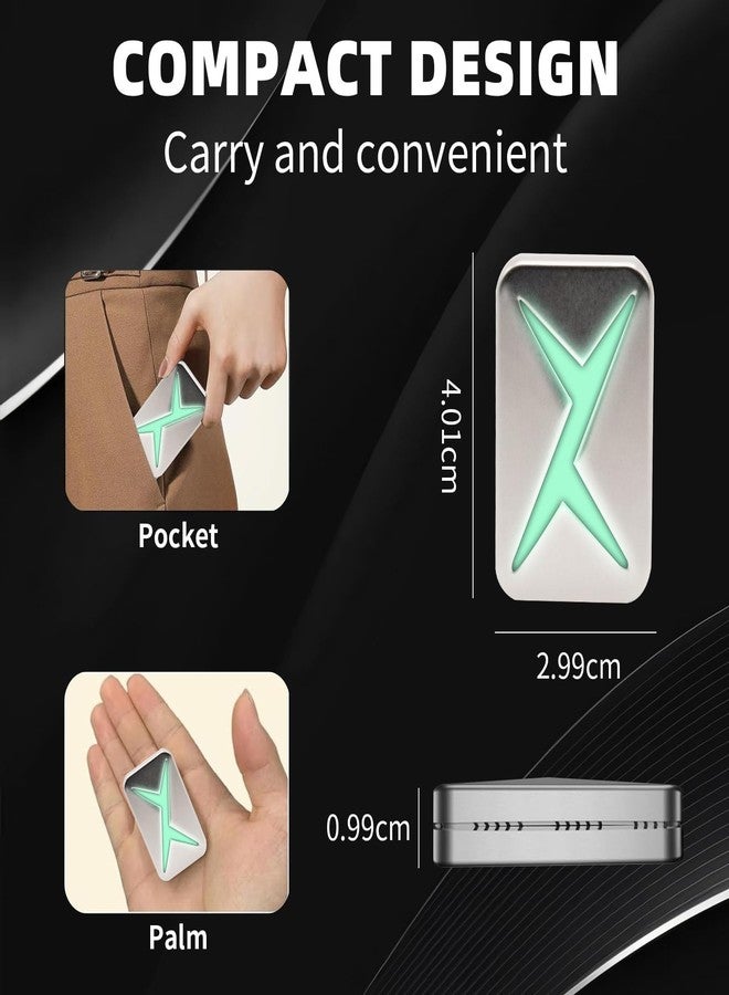 7JI Fidget Slider,Breakthrough Metal Magnetic Haptic Trackless Lightning Fidget Toys,Adults Anxiety/ADHD/Stress Relief (Greenlight) - Image 5
