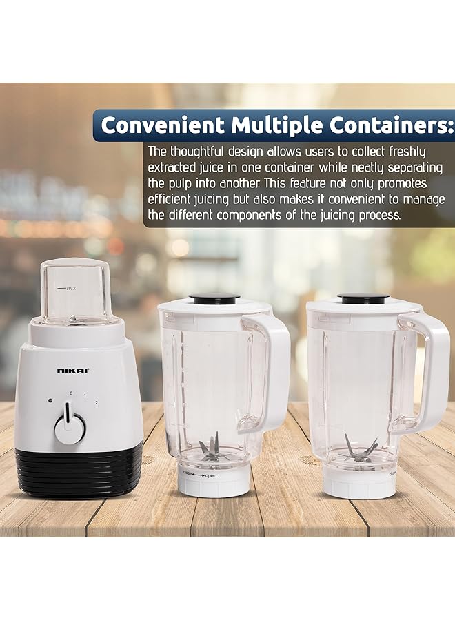 نيكاي خلاط ومطحنة بقوة 430 واط مع وظيفة النبض بأربع سرعات رقم الموديل Nb2900Eb 2 سنة - Image 4