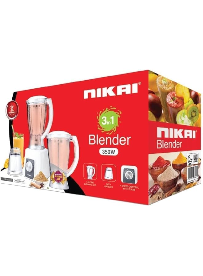 نيكاي خلاط ومطحنة بقوة 430 واط مع وظيفة النبض بأربع سرعات رقم الموديل Nb2900Eb 2 سنة - Image 2