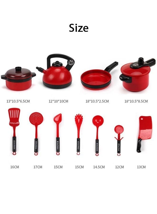 54Pcs Kids Kitchen Toy Accessories, Play Food Sets for Kids Kitchen Playset with Cookware Steam Pressure Pot and Induction Cooktop, Cooking Utensils, Preschool Learning Education Toys for Toddlers, Birthday Gifts for Girls  - Image 2